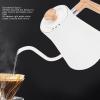 Vikye Electric Gooseneck Kettle, Temperature Control, Stainless Steel Inner, LCD Screen, Balanced Handle, 1200W, 0.9L, Black, for Brewing Coffee, Tea, Boiling Water (US Plug 110V) view 3