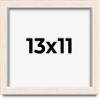 13x11 Shadow Box White Washed Rustic Barnwood | Solid Wood Display Frame | 1.25 Inch Deep | 0.875 Inch Moulding Width | Includes UV Resistant Acrylic Plexiglass, Backing and Hanging Hardware view 1