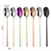 WHIERGGIN Silverware Set, 1/4/6/8/10/12 Pieces Stainless Steel Table Spoons, Household Spoons, Restaurant Creative Rice Spoons(Gold Silver,12Pcs) view 2