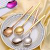 WHIERGGIN Silverware Set, 1/4/6/8/10/12 Pieces Stainless Steel Table Spoons, Household Spoons, Restaurant Creative Rice Spoons(Gold Silver,12Pcs) view 4