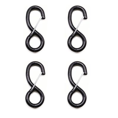CAJDEOPYE High Strength Steel Over Tire Wire Hook Heavy Duty Ratchet Hook for Tie Down Strap Webbing Car Hauler Tie Down Auto Transporter Trailer S Hook with Lock - 38mm x 1500kg 4PCS/932