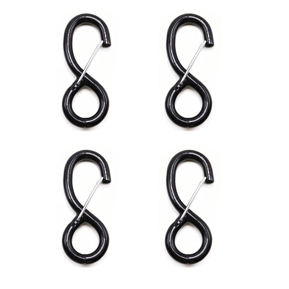 CAJDEOPYE High Strength Steel Over Tire Wire Hook Heavy Duty Ratchet Hook for Tie Down Strap Webbing Car Hauler Tie Down Auto Transporter Trailer S Hook with Lock - 38mm x 1500kg 4PCS/932