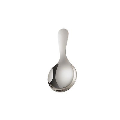 EARSHOT Tea Spoons Dessert Spoons Stainless Steel Short Handle Spoon Small Soup Spoon Mini Round Spoon Portable Children's Meal Spoon Soup Spoons(A)