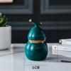 Toothpick Dispenser Ceramic Gourd Toothpick Box Household Toothpick Box Dining Table Tea Table Desktop Toothpick Box Cotton Swab Box Toothpicks For Appetizers(B) view 2
