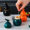 Toothpick Dispenser Ceramic Gourd Toothpick Box Household Toothpick Box Dining Table Tea Table Desktop Toothpick Box Cotton Swab Box Toothpicks For Appetizers(B) view 3