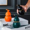 Toothpick Dispenser Ceramic Gourd Toothpick Box Household Toothpick Box Dining Table Tea Table Desktop Toothpick Box Cotton Swab Box Toothpicks For Appetizers(B) view 4