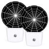 LLCXCSI Black Spider Web Plug-in Led Night Light with Auto Dusk to Dawn Sensor for Boys Girls Room Decor, Wall Lamp Nightlights for Hallway,Bedroom, Kids Room, Kitchen, Stairway, (0.5W, 2 Pack) view 1