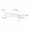 Faux Linen Shoe Bench End of Bed Bench Living Room Footstool with Cushion Entryway Shoe Storage Bench with Hidden Storage Space view 3