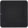 Large 17" x 14" Silicone Dish Drying Mat for Kitchen Counter, Easy clean, Quick Dry, Heat-resistant Dish Drainer Mat for Sink,Refrigerator or Drawer liner (Food Grade Silicone-Black) view 1