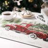 Christmas Dish Drying Mat for Kitchen Counter, Large Christmas Tree Dish Drying Rack Mats for Kitchen Countertop12"x20" Seasonal Ultra Absorbent Dish Drainer Mats view 2