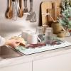 Christmas Dish Drying Mat for Kitchen Counter, Large Christmas Tree Dish Drying Rack Mats for Kitchen Countertop12"x20" Seasonal Ultra Absorbent Dish Drainer Mats view 3