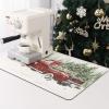 Christmas Dish Drying Mat for Kitchen Counter, Large Christmas Tree Dish Drying Rack Mats for Kitchen Countertop12"x20" Seasonal Ultra Absorbent Dish Drainer Mats view 4