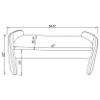 Coaster Home Furnishings - Peoria - Velvet Upholstered Accent Bench with Rounded Supports, Padded with Foam and Backless Design - Kitchen & Dining Room - 47-Inch - Ivory - 910199 view 3