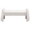 Coaster Home Furnishings - Peoria - Velvet Upholstered Accent Bench with Rounded Supports, Padded with Foam and Backless Design - Kitchen & Dining Room - 47-Inch - Ivory - 910199 view 4