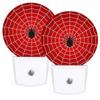 LLCXCSI Plug-in Led Night Light with Auto Dusk to Dawn Sensor for Boys Girls Room Decor, Red Spider Web Wall Lamp Nightlights for Hallway,Bedroom, Kids Room, Kitchen, Stairway, (0.5W, 2 Pack) view 1