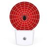 LLCXCSI Plug-in Led Night Light with Auto Dusk to Dawn Sensor for Boys Girls Room Decor, Red Spider Web Wall Lamp Nightlights for Hallway,Bedroom, Kids Room, Kitchen, Stairway, (0.5W, 2 Pack) view 3