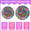 XIENBLOC 120pcs Neon Rainbow Leopard Birthday Party Supplies Paper Plates Napkins Cheetah Girl's Sparkly Splatter Paper Tableware Set Disposable Cups Pink Forks 24 Guests view 3