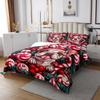 Cartoon Bulldog Kids Bedspread Twin Size,Xmas Ball Pine Leaves Christmas Coverlet Set,Boys Girls Room Decor,Cute Puppy Dog Animal Pet Rustic Quilted Coverlet,Red Green Bedding Quilt,1 Pillowcase view 2