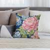 ArogGeld Bright and Cheery Peony Floral Pillow Cover Set of 2 Pink Peony Chinoiserie Flower Cushion Cover Traditional Chinese Chinoiserie Double Side Velvet Pillow Cover Case for Bedroom 20"x20" view 4