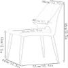 HAOKAZLBR Modern Dining Room Chairs Upholstered Dinner Chair Dining Chairs Set of 4 Tech Cloth Living Room Lounge Counter Chairs Sturdy Carbon Steel Metal Legs(Sunny Orange+Dark Gray) view 3