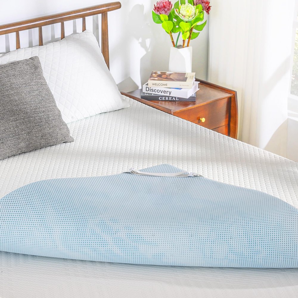 EGO Gel Memory Foam Mattress Topper, 4 Inch Twin XL with Removable Breathable Soft Cover, Cooling Bed Topper for Comfort Body Support & Pressure Relief, CertiPUR-US Certified