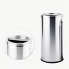 Bustards Indoor Rubbish bin 15L/25L/50L Stainless Steel Wastebasket, Smoke Extinguisher, Top Half Open Kitchen Black Wastebasket, Waste Paper Basket for Home Office basureros para cocina(Small) view 4