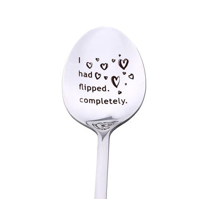Coffee Spoon Couple Anniversary Birthday Gifts for Him Her Engagement Gifts for Boyfriend Girlfriend I Love You Gifts for Women Men Best Friend Christmas Gifts Ideas Engraved Ice Cream Tea Spoons