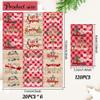 arricraft 120 Pcs Merry Christmas Mini Candy Bar Wrappers, Red Plaid Elk Xmas Tree Chocolate Bar Label Stickers Self Adhesive Stickers for Christmas Winter Holiday Party Favors(No Candy) view 2