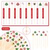 100Pcs, 5", Christmas Cocktail Picks Xmas Decor Toothpicks Fruit Sticks Food Sandwich Appetizer Charcuterie Skewers, Xmas Tree Snowman Bell Santa Claus Themed Christmas Decorations Party Supplies view 3
