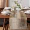 Retro Farmhouse Table Runner 70 inch Long, Brown Abstract Gradient Texture Kitchen Art Dining Coffe Table Runners Dresser, Washable Non-Slip Rectangle Table Setting Party Holiday Decor,13" Wx70 L view 4