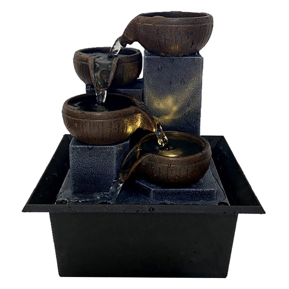 Fountain Tabletop Indoor Tabletop Water Fountain Desktop Flowing Water Ornaments Office Home Club Feng Shui Ornaments Desktop Fountain Desktop Water Feature