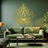 Mandala Lotus Metal Wall Art, Metal Mandala Wall Decor, Lotus Wall Art Metal, Mandala Art Wall Decor, Yoga Wall Art, Religious Wall Decor, Wall Decor Living Room (Gold, 39x39in|100x100cm) view 1