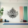 Mandala Lotus Metal Wall Art, Metal Mandala Wall Decor, Lotus Wall Art Metal, Mandala Art Wall Decor, Yoga Wall Art, Religious Wall Decor, Wall Decor Living Room (Gold, 39x39in|100x100cm) view 3