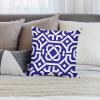 ArogGeld Boho Ethnic Bukhara Ikat Textile Blue Throw Pillow Covers 20"x20" Set of 2 Dark Navy Blue Ikat Geometric Throw Pillow Cushion Short Plush Chinoiserie Toss Pillows for Car Chair Sofa view 4
