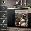 MLGB Christmas Snowman Magnet Dishwasher Front Full Door Cover, Winter Birds Home Appliances Magnetic Fridge Decals Sheet, Christmas Tree Magnetic Sticker (23" x 26") view 2