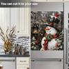 MLGB Christmas Snowman Magnet Dishwasher Front Full Door Cover, Winter Birds Home Appliances Magnetic Fridge Decals Sheet, Christmas Tree Magnetic Sticker (23" x 26") view 4