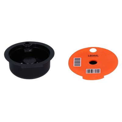 Reusable Coffee Ule Cup with B and Spoon Set for C Compatible with Ules Pods Coffee Accessories (Orange 180ML)