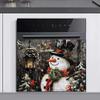 MLGB Christmas Snowman Magnet Dishwasher Front Full Door Cover, Winter Birds Home Appliances Magnetic Fridge Decals Sheet, Christmas Tree Magnetic Sticker (23" x 17") view 1