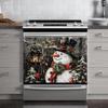 MLGB Christmas Snowman Magnet Dishwasher Front Full Door Cover, Winter Birds Home Appliances Magnetic Fridge Decals Sheet, Christmas Tree Magnetic Sticker (23" x 17") view 3