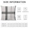 ArogGeld Gray Black Buffalo Check Sofa Pillow Cover Set of 2 Vintage Tan Plaid Charcoal Throw Pillow Cushion Chinoiserie Double Side Velvet Throw Pillow Case for Living Room Bedroom 20"x20" view 2