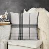ArogGeld Gray Black Buffalo Check Sofa Pillow Cover Set of 2 Vintage Tan Plaid Charcoal Throw Pillow Cushion Chinoiserie Double Side Velvet Throw Pillow Case for Living Room Bedroom 20"x20" view 3