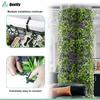 SunnyRoyal 6 Pcs Artificial Boxwood Panel 20"x20" 3D Grass Wall Panels Greenery Backdrop Decor Privacy Hedge Fence Screen for Outdoor Indoor Backyard Garden Decoration, Purple Green view 3