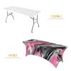 Drtgeds Abstract Marble Gray Artistic 6ft Universal Rectangular Fitted Tablecloth, Stretch Table Covers for Wedding, Banquet and Party view 4