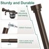 HEI! DEAR 2 Pack Bronze Curtain Rods, 72-144" (6-12ft), 1" Heavy Duty, Modern Style, Iron Finish, Antique Bronze Color, Wall Mounted, 30 lbs Weight Capacity view 2