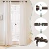 HEI! DEAR 2 Pack Bronze Curtain Rods, 72-144" (6-12ft), 1" Heavy Duty, Modern Style, Iron Finish, Antique Bronze Color, Wall Mounted, 30 lbs Weight Capacity view 4