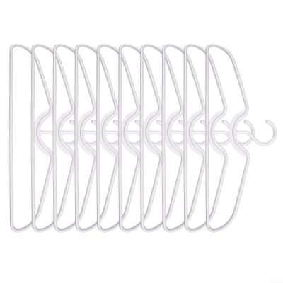10Pcs Short Neck Clothes Hangers, Non-Slip Plastic Shirt Hangers, No Shoulder Bump Suit Hangers