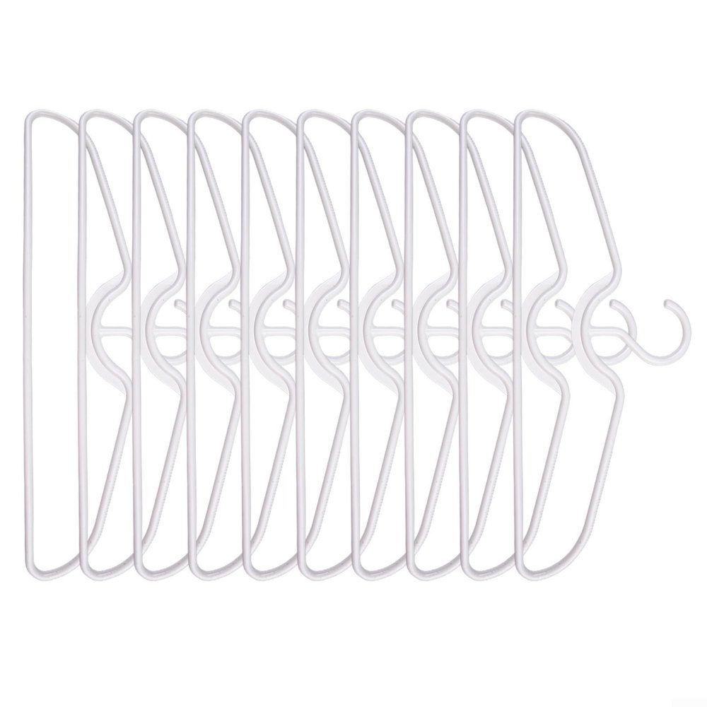 10Pcs Short Neck Clothes Hangers, Non-Slip Plastic Shirt Hangers, No Shoulder Bump Suit Hangers