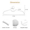 10Pcs Short Neck Clothes Hangers, Non-Slip Plastic Shirt Hangers, No Shoulder Bump Suit Hangers view 2