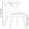 HAOKAZLBR Modern Dining Room Chairs Upholstered Dinner Chair Kitchen Dining Chairs Set of 4 Leather Kitchen Living Room Lounge Counter Chairs Sturdy Carbon Steel Metal Legs(Orange) view 2