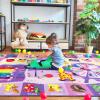 B BENRON Kids Rugs for Playroom Bedroom Classroom Nursery, Non-Slip and Washable Rugs for Children Toddlers Girls, Educational and Fun Rug Carpets with ABC Alphabet Animals Shapes, 6x9, Purple view 4